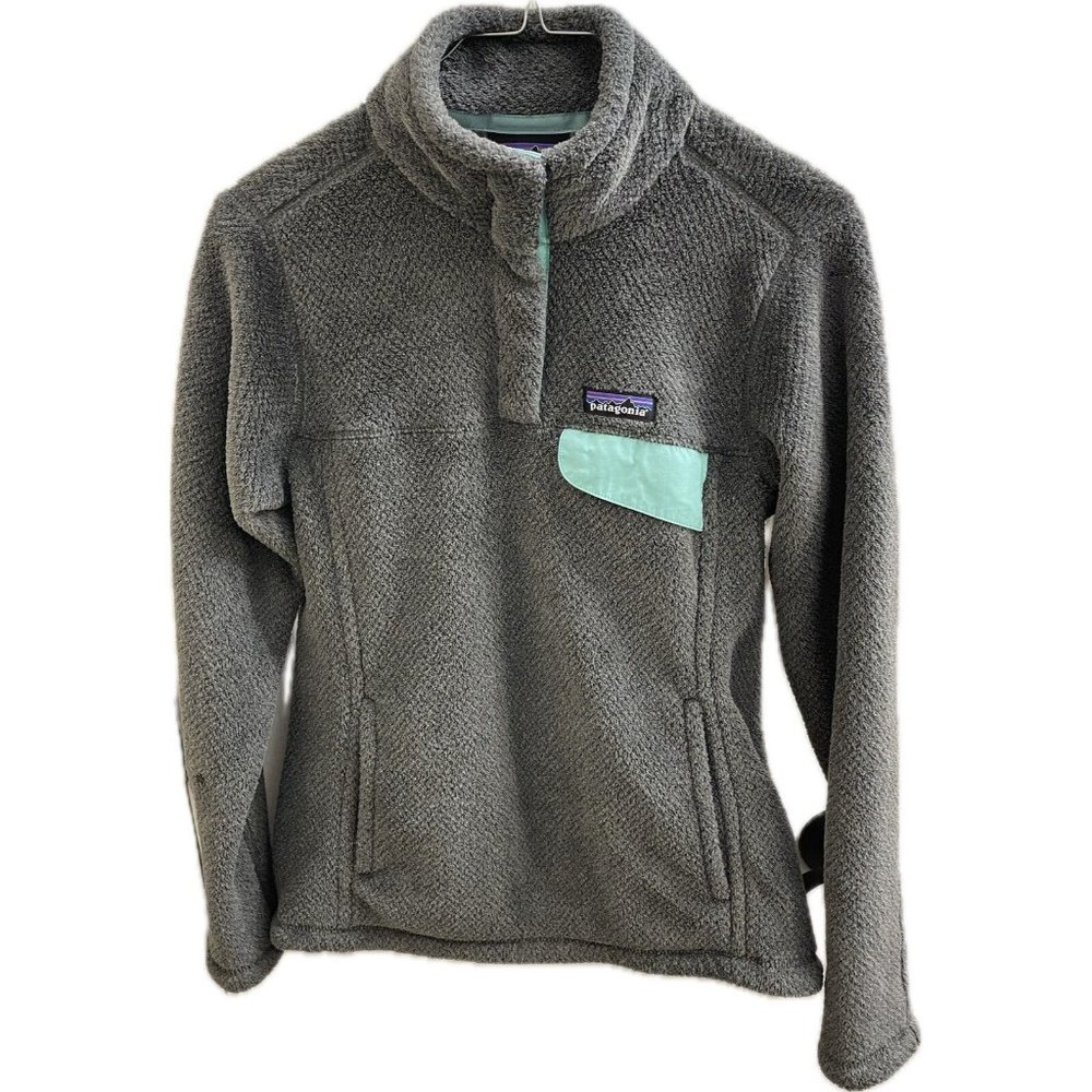 Patagonia Women's Re-Tool Snap-T Fleece Pullover 25443 Grey Blue Small